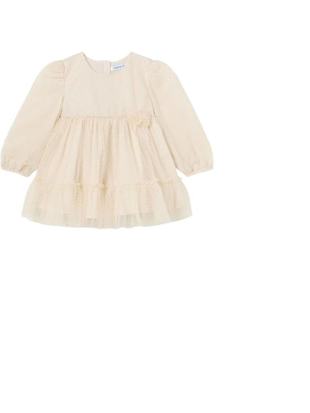 NWT - Mayoral Baby Toddler Girl Tulle Dress Cream